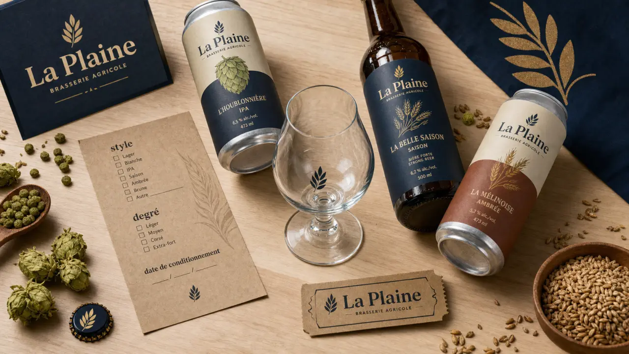 Bière de la plaine brasserie artisanale : canettes et bouteille