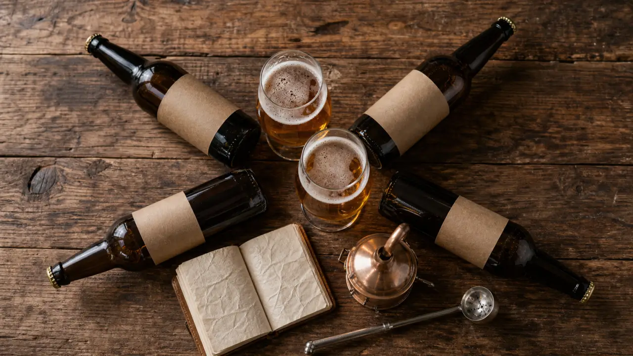 Brasserie artisanale des 4 pays : dégustation de bières artisanales sur table en bois
