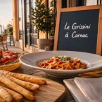 Le grissini carnac : grissini croustillants sur terrasse à Carnac