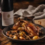 Quel vin servir avec des cailles : pinot noir sur cailles rôties