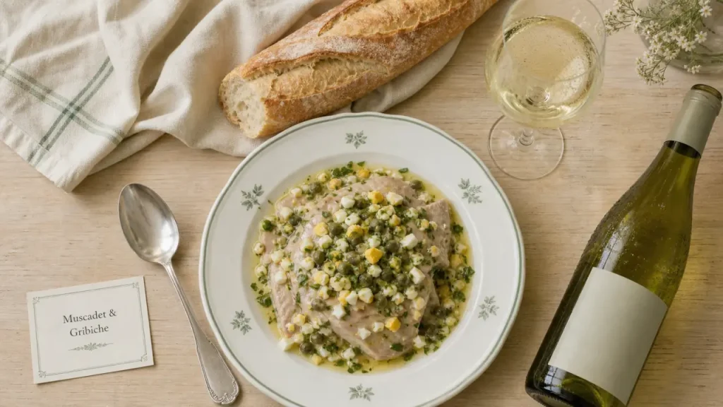 Quel vin servir avec une tête de veau sauce gribiche : Muscadet blanc sec