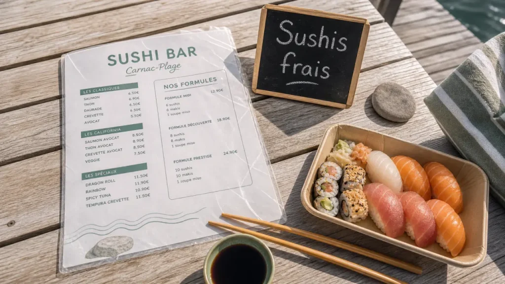 Sushi carnac : menu et sushis frais à Carnac-Plage