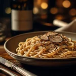 Accord mets vins pates aux truffes : pâtes à la truffe noire et vin blanc