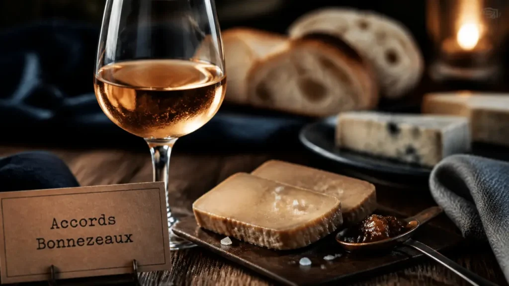Bonnezeaux accord mets vins avec foie gras et fromages bleus