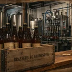 Brasserie artisanale saint pierre en Alsace : visite 11h, bières non filtrées en bouteilles brunes