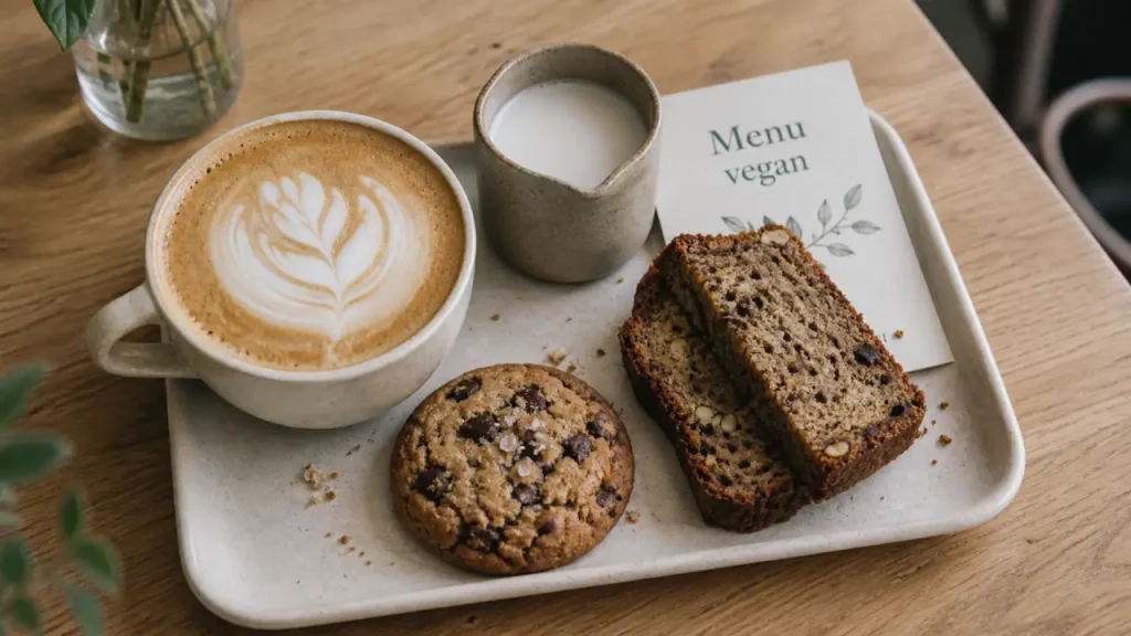 Cafe vegan : latte végétal et brunch vegan