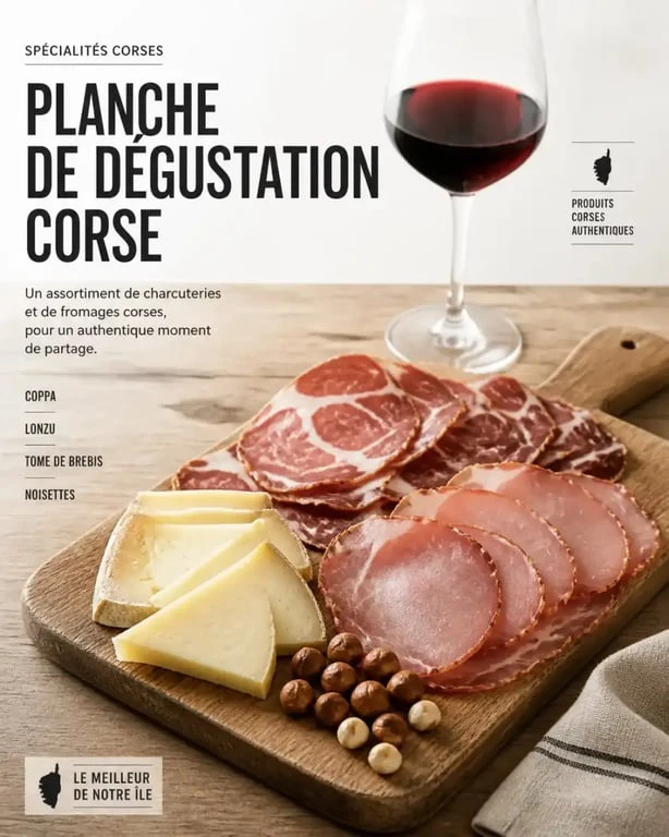 Plateau de dégustation corse chez A Serena épicerie fine à Antibes