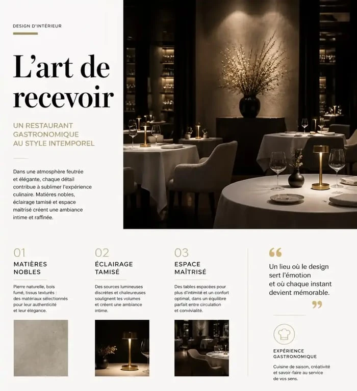 Ambiance feutrée et intimiste du restaurant gastronomique Le Jane à Lille