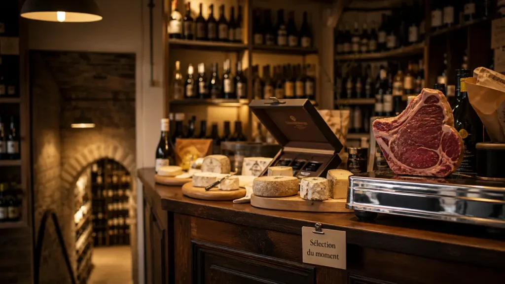 Les pti'producteurs-cave à vin boucherie et épicerie fine à Tassin : comptoir et cave à vin