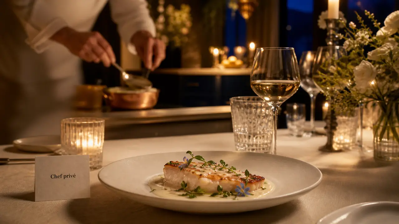 Maxime Launo chef privé, table gastronomique haut de gamme en villa