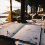 Restaurant gastronomique algarve avec étoiles Michelin, menu dégustation et table dressée