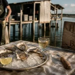 Restaurant lege cap ferret : huîtres sur glace au bord du Bassin d’Arcachon