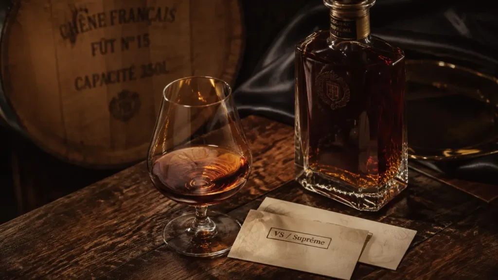 cognac polignac VS ou suprême en verre avec fût de chêne