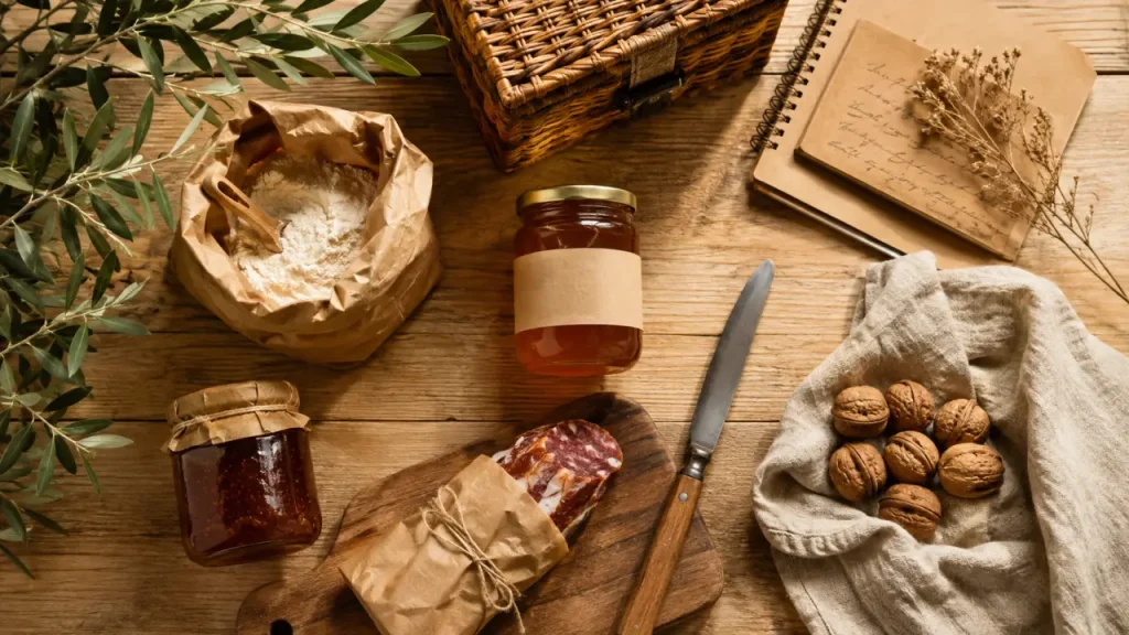 Epicerie occitanie : produits du terroir (miel, confiture, noix)