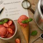Glace artisanale autour de moi : sorbet fraise basilic artisanal