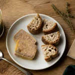 Meilleur foie gras gers : bocal IGP, tranches et pain sur table