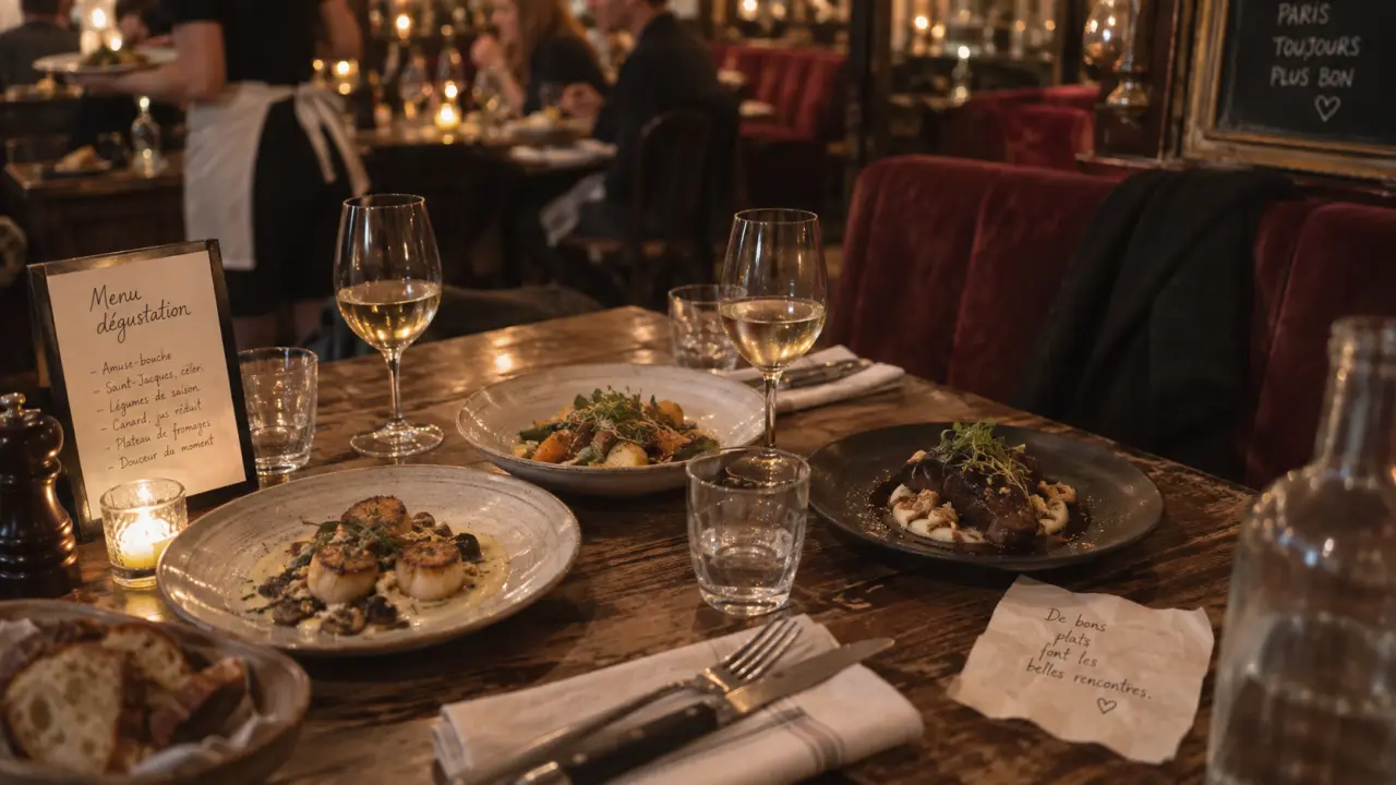 Resto bistronomique paris : table bistro et menu dégustation