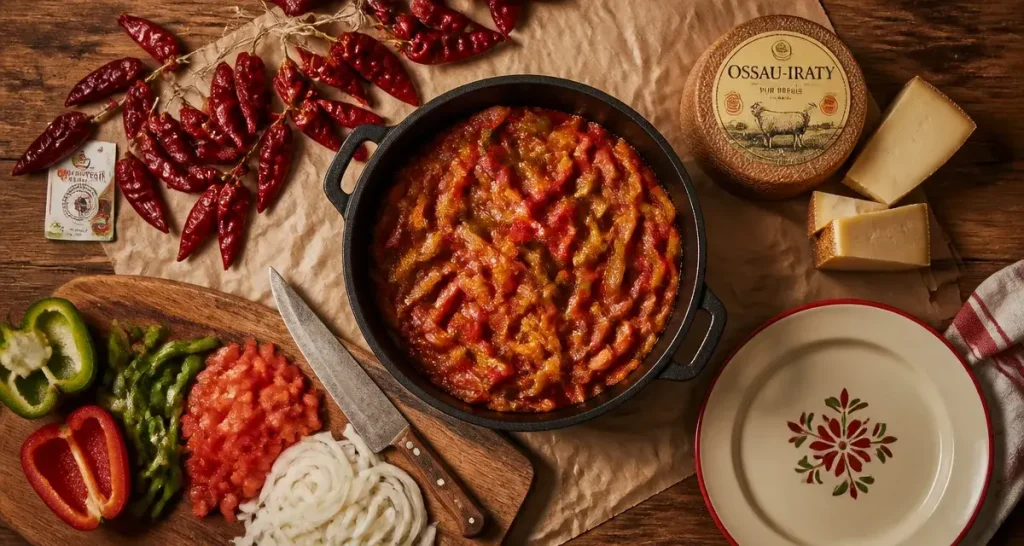 Terroir basque : piperade au piment d’Espelette et Ossau-Iraty
