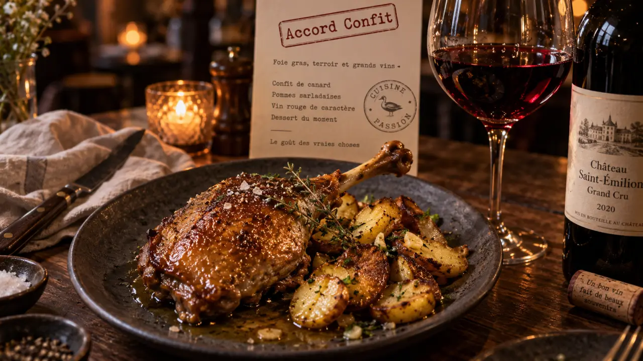 Que boire avec du confit de canard : vin rouge Sud-Ouest