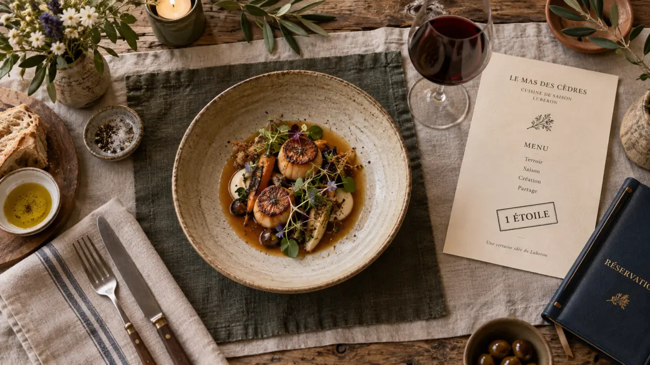 restaurant 1 étoile luberon : table gastronomique à Bonnieux, Joucas ou Mane