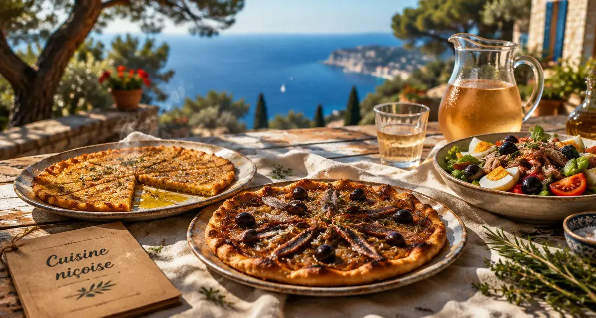 Restaurant typique côte d azur : socca et pissaladière, cuisine niçoise