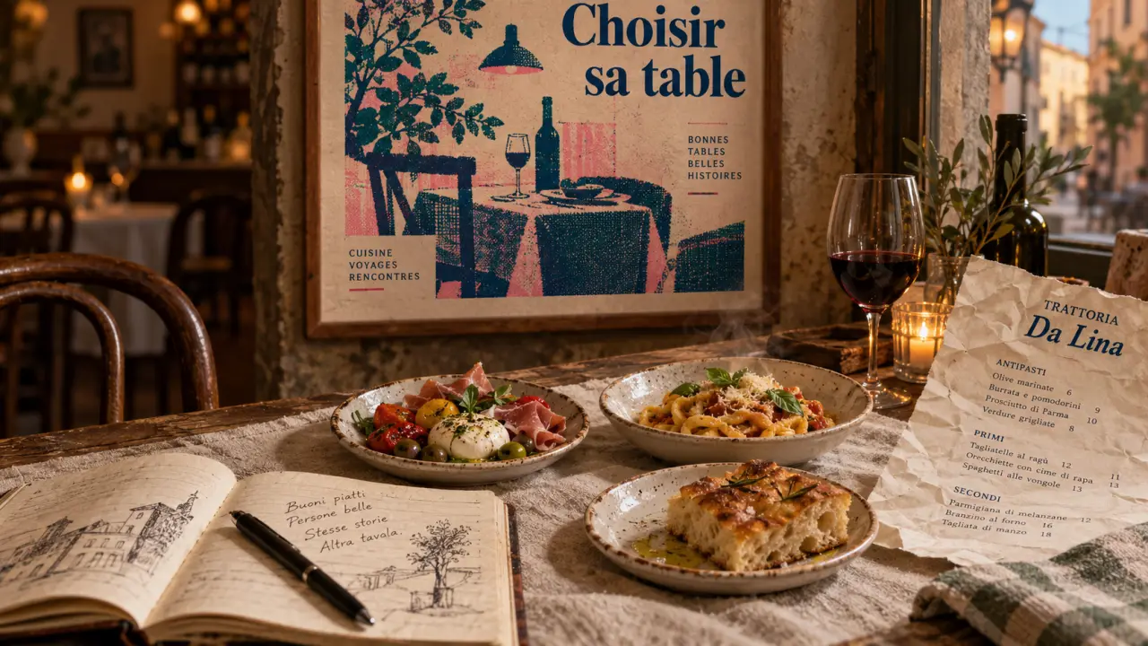 Ristoranti italiani : table gastronomique italienne, antipasti et focaccia